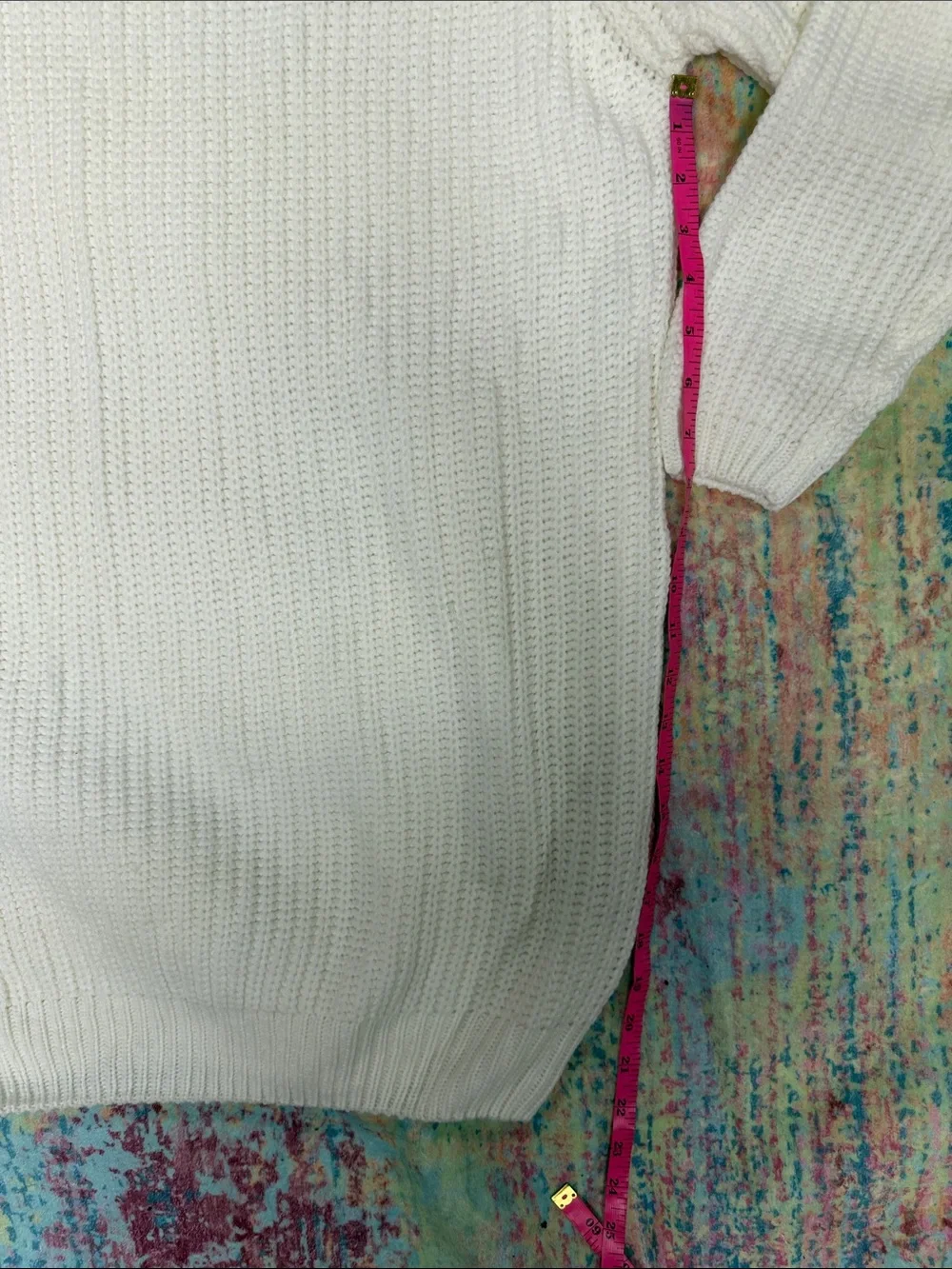 Milano Cream Ribbed Turtleneck Sweater